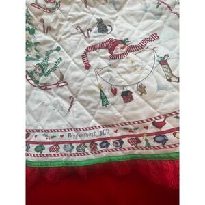 Peppermint Hill Tree Skirt Snowmen Playing in Snow Christmas Decor
